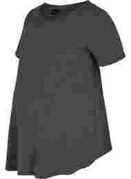 Zwangerschaps t-shirt in katoen met korte mouwen , Dark Grey Melange