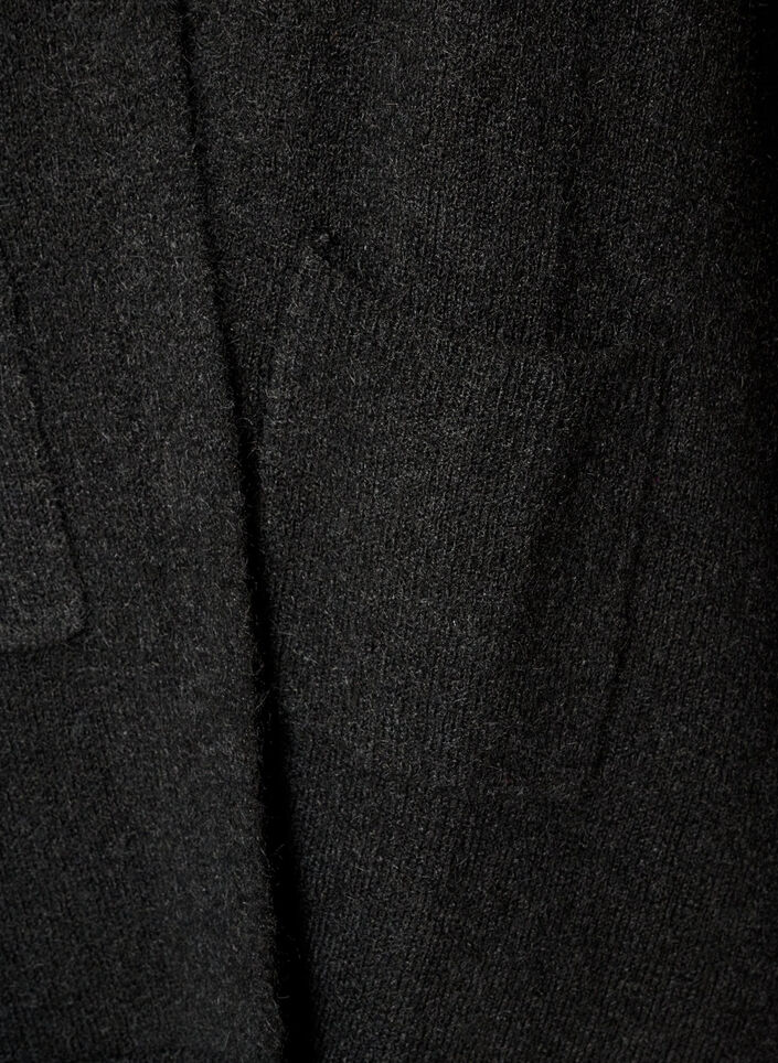 Lang vest met zakken, Zwart, Packshot image number 3