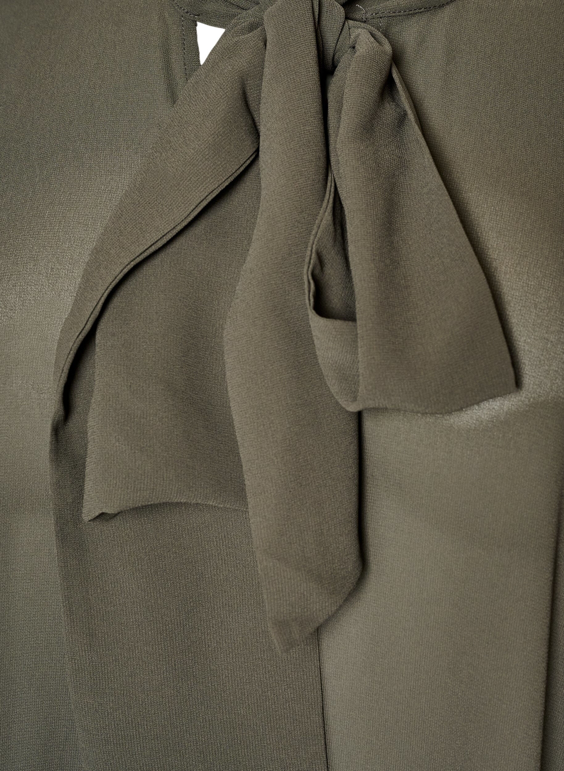 ZizziBlouse met striklint en ruches, Grijs, Packshot image number 2