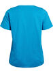 T-shirt met V-hals, Blauw, Packshot image number 1
