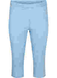 Driekwart broek in katoenmix, Light blue denim