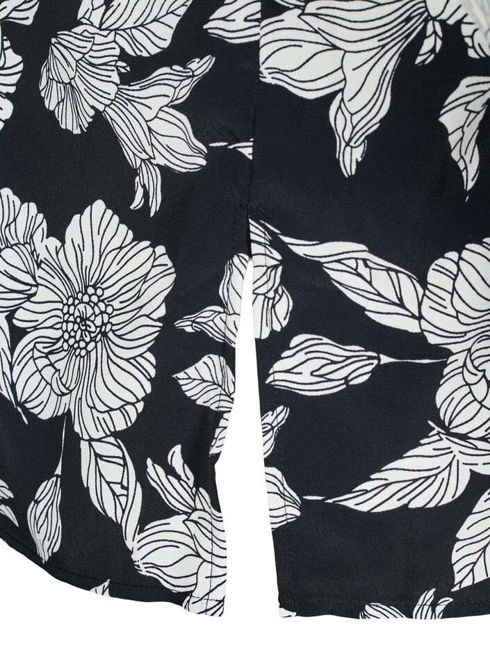 Shirt met bloemenprint, Zwart, Packshot image number 3