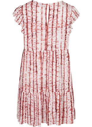 Viscose jurk met print en a-lijn, TIE DYE PINK, Packshot image number 1