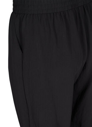 Viscose capri broek met zakken , Black, Packshot image number 3