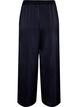 Broek in satijnlook met wijde, rechte pijpen, Blauw, Packshot image number 1