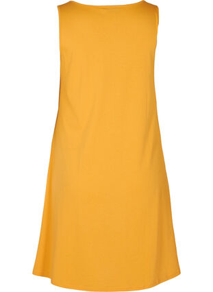 Katoenen jurk zonder mouwen met a-lijn, Mineral Yellow VACAY, Packshot image number 1