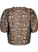 Jacquard Leo jasje met pofmouwen, Brown Leo AOP, Packshot image number 1