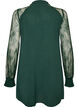 Tuniek met doorschijnende kanten mouwen, Groen, Packshot image number 1