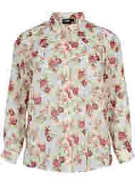 FLASH - Shirt met lange mouwen en bloemenprint, Off White Flower