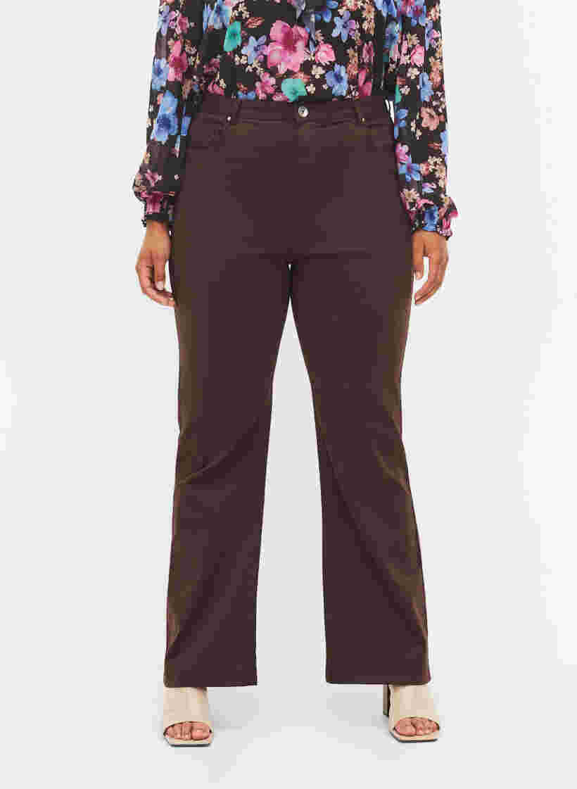 Flared jeans met extra hoge taille, Molé, Model image number 2