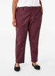 Broek met hoge taille en rechte pijpen, Donker Bordeaux, Model image number 2