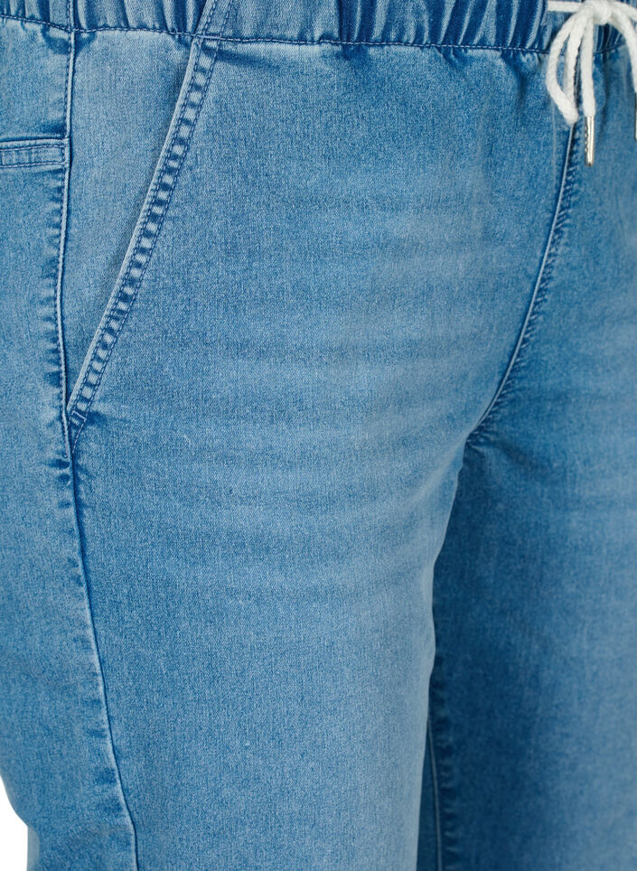 Denim joggers met zakken, Blauw, Packshot