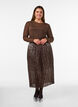 A-lijn midirok met pailletten, Bruin, Model image number 0