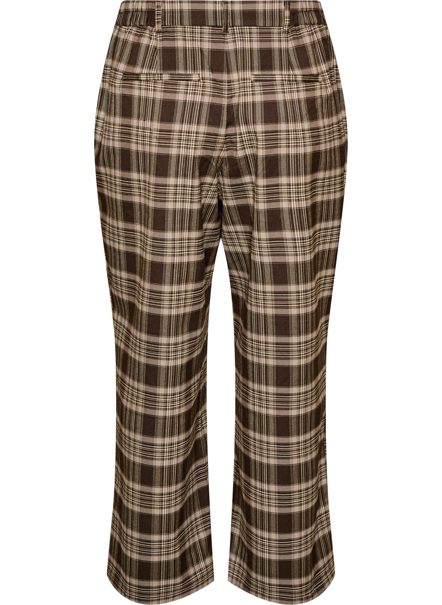 ZizziGecrochte broek met wijde pijpen, Bruin, Packshot image number 1