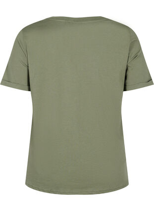 Basic katoenen t-shirt, Thyme, Packshot image number 1
