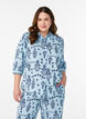 Shirtblouse met 3/4 mouwen, Blauw, Model image number 0