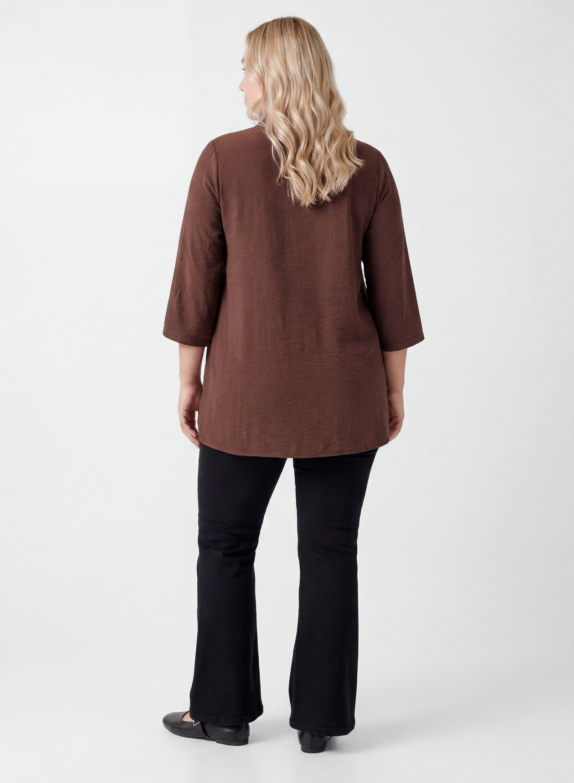 ZizziTuniek met 3/4 mouwen, Bruin, Model image number 2