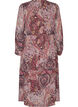 Midi-jurk met paisleyprint en elastische taille, Paars, Packshot image number 1