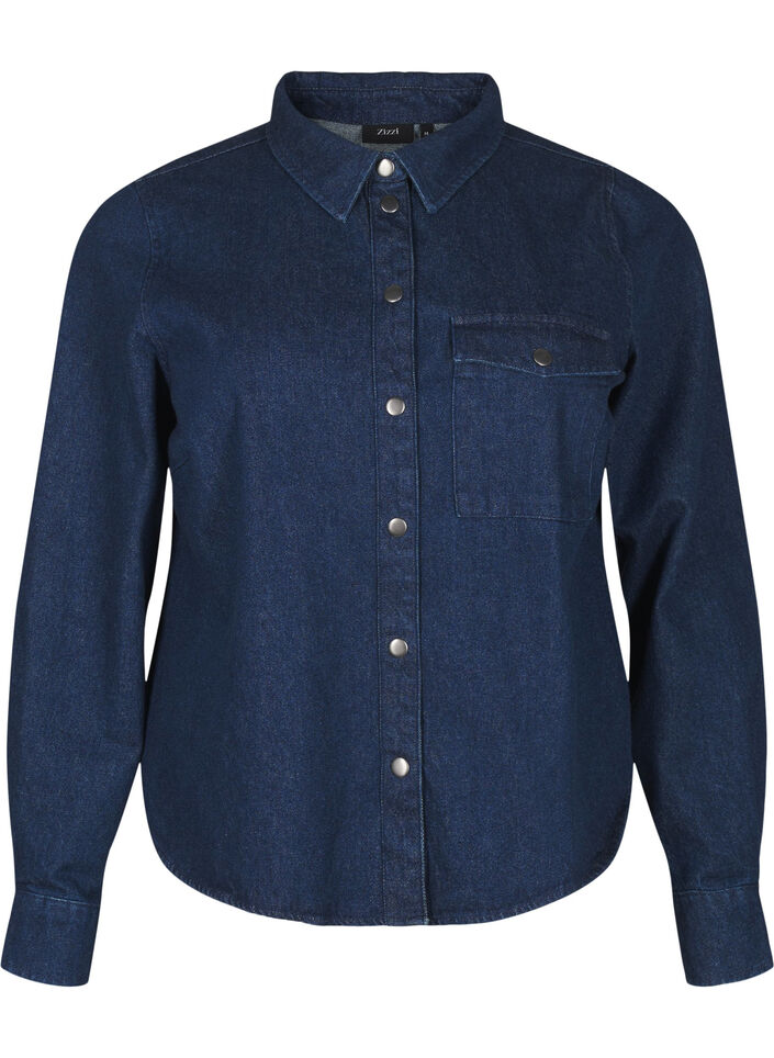 Spijkerjasje met borstzak, Unwashed Denim, Packshot image number 0