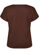 Katoenen T-shirt met haakdetail, Bruin, Packshot image number 1