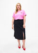Midirok met split en cargozak, Black, Model image number 0