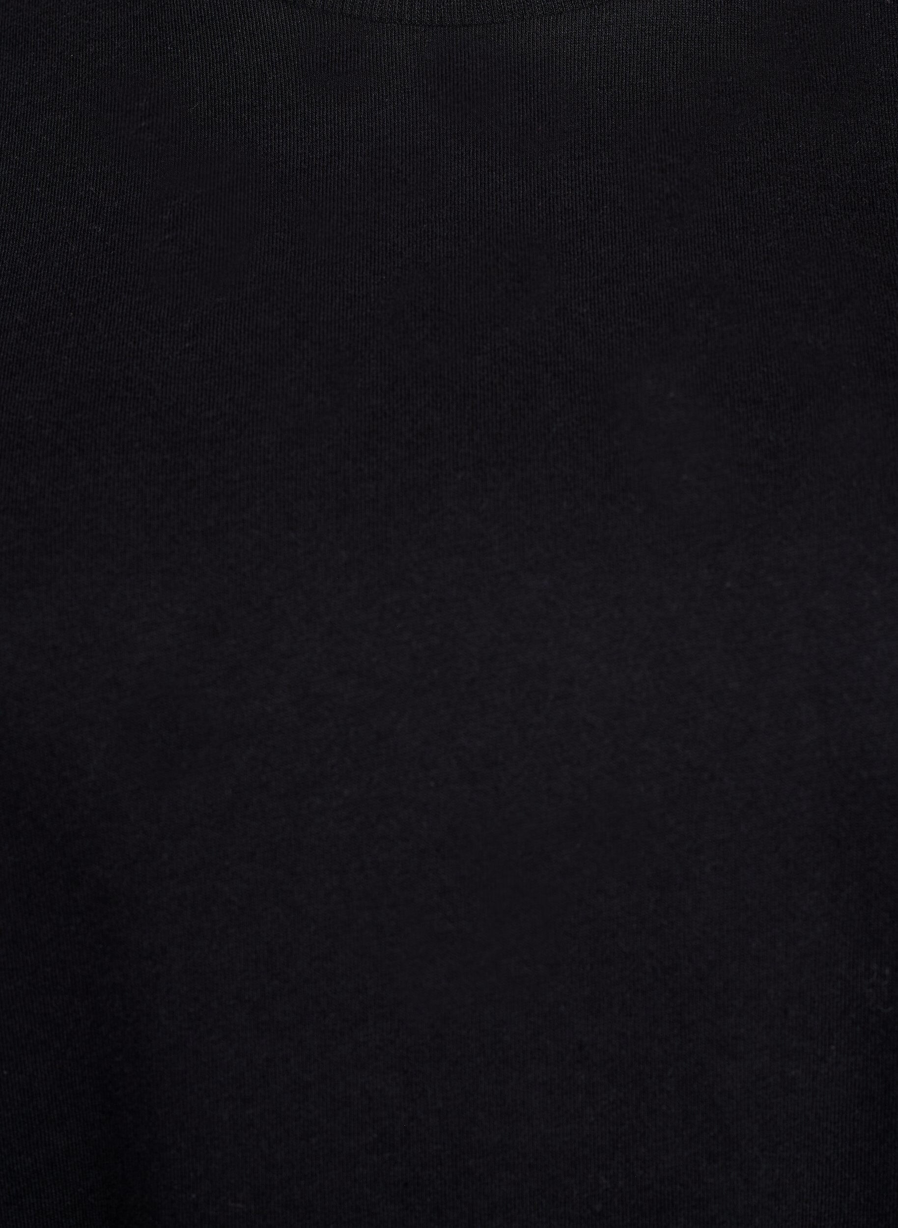 Zizzi Knielange katoenen T-shirtjurk, Zwart, Packshot image number 2