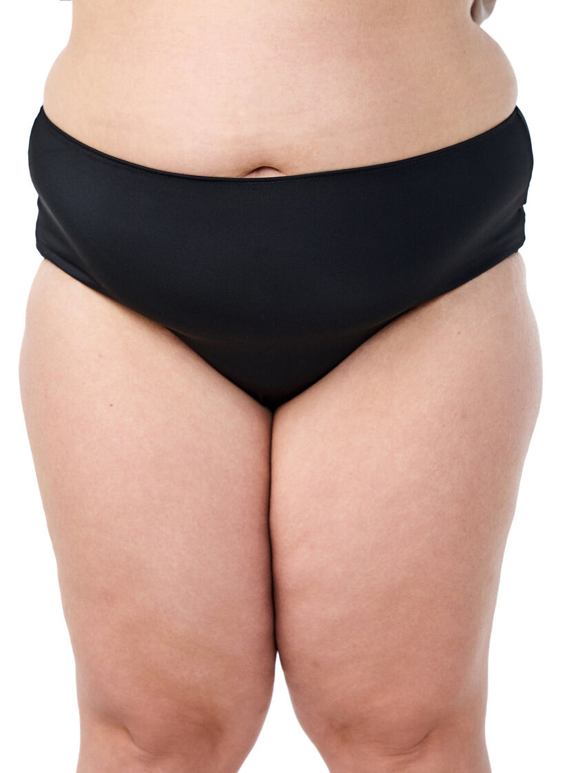Microfiber slip met binnenzakje, Zwart, Model image number 2