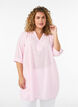 Katoenen tuniek met V-hals, Roze, Model image number 0