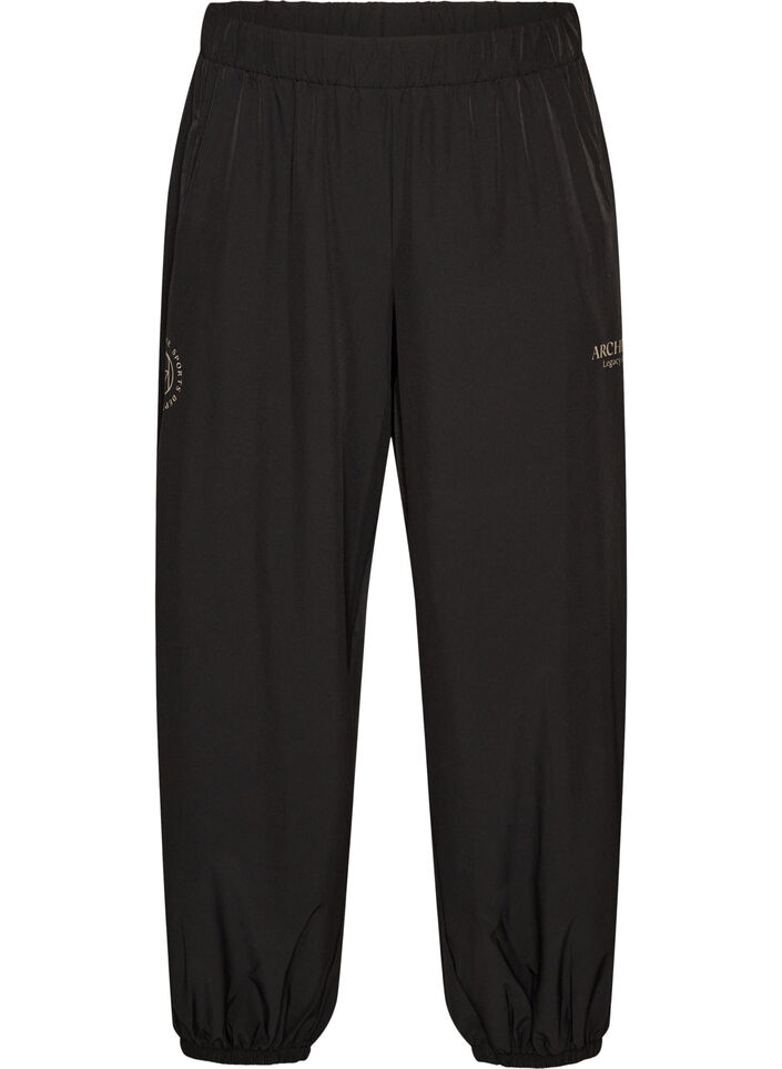 Trainingsbroek met ballonpijpen, Zwart, Packshot image number 0