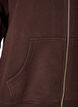 Sweatvest met hoge kraag en rits, Bruin, Packshot image number 3