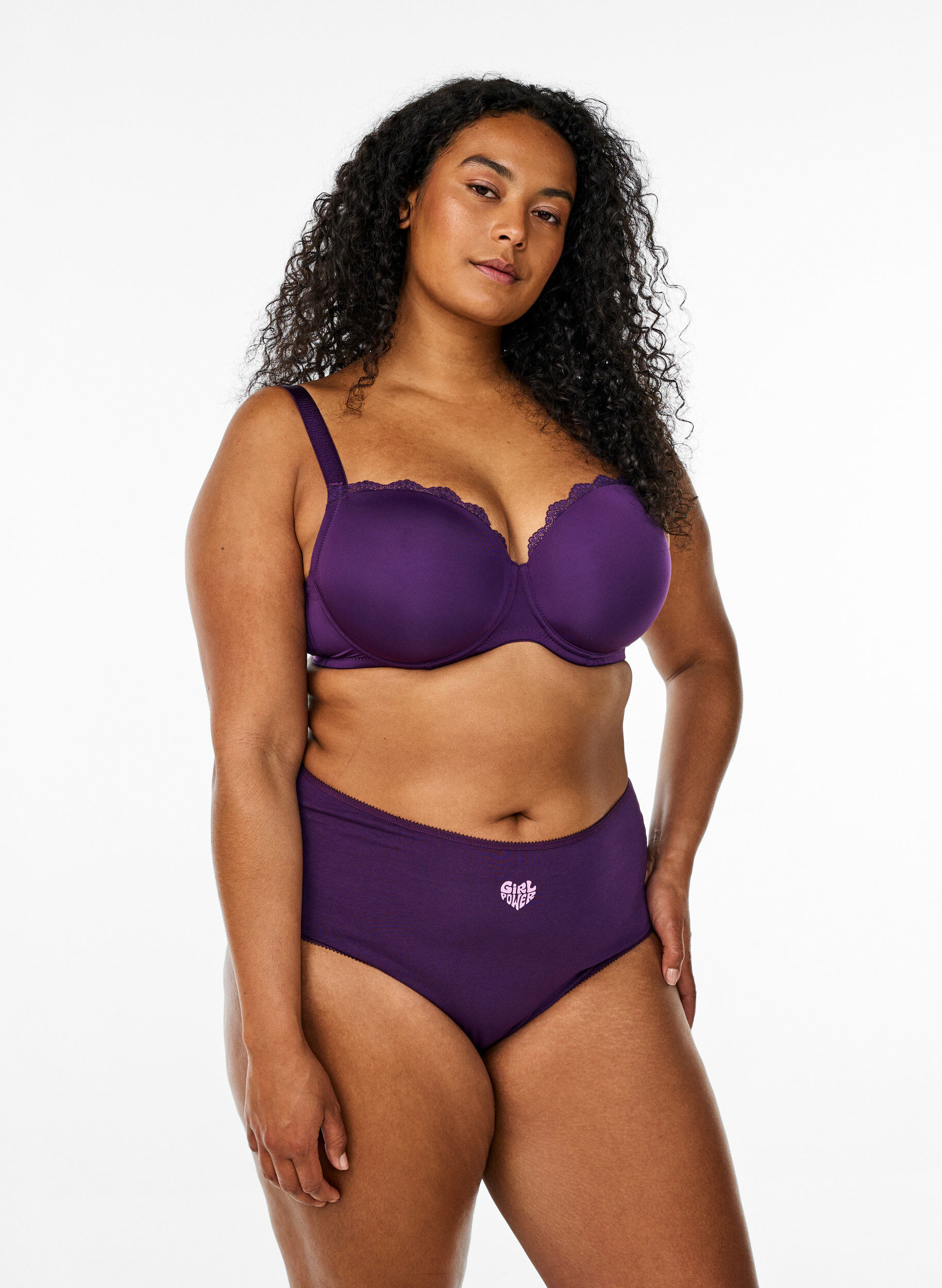 7-pack hipsterslip met normale taille, Paars, Model