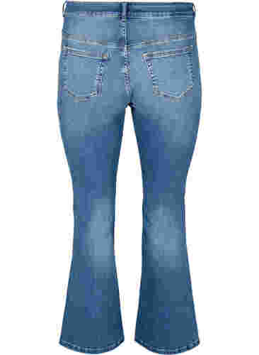 Ellen bootcut jeans met hoge taille, Blue denim, Packshot image number 1