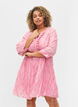 Jacquardjurk met ruches en a-vorm, Cashmere Rose, Model image number 0