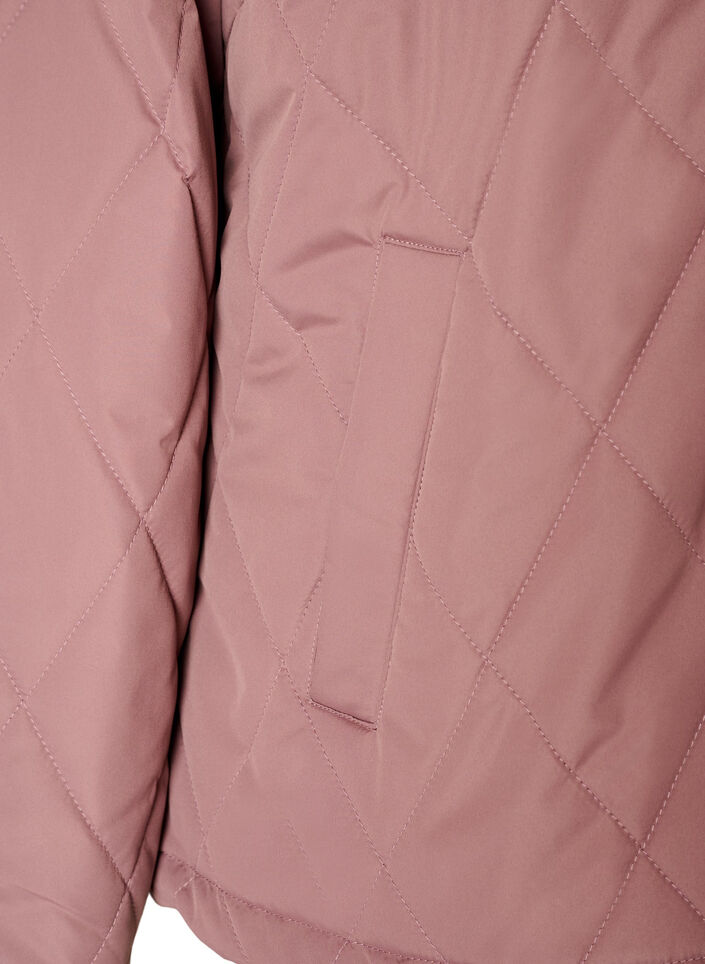 Licht gewatteerd jack met diamant-quilt, Roze, Packshot image number 3