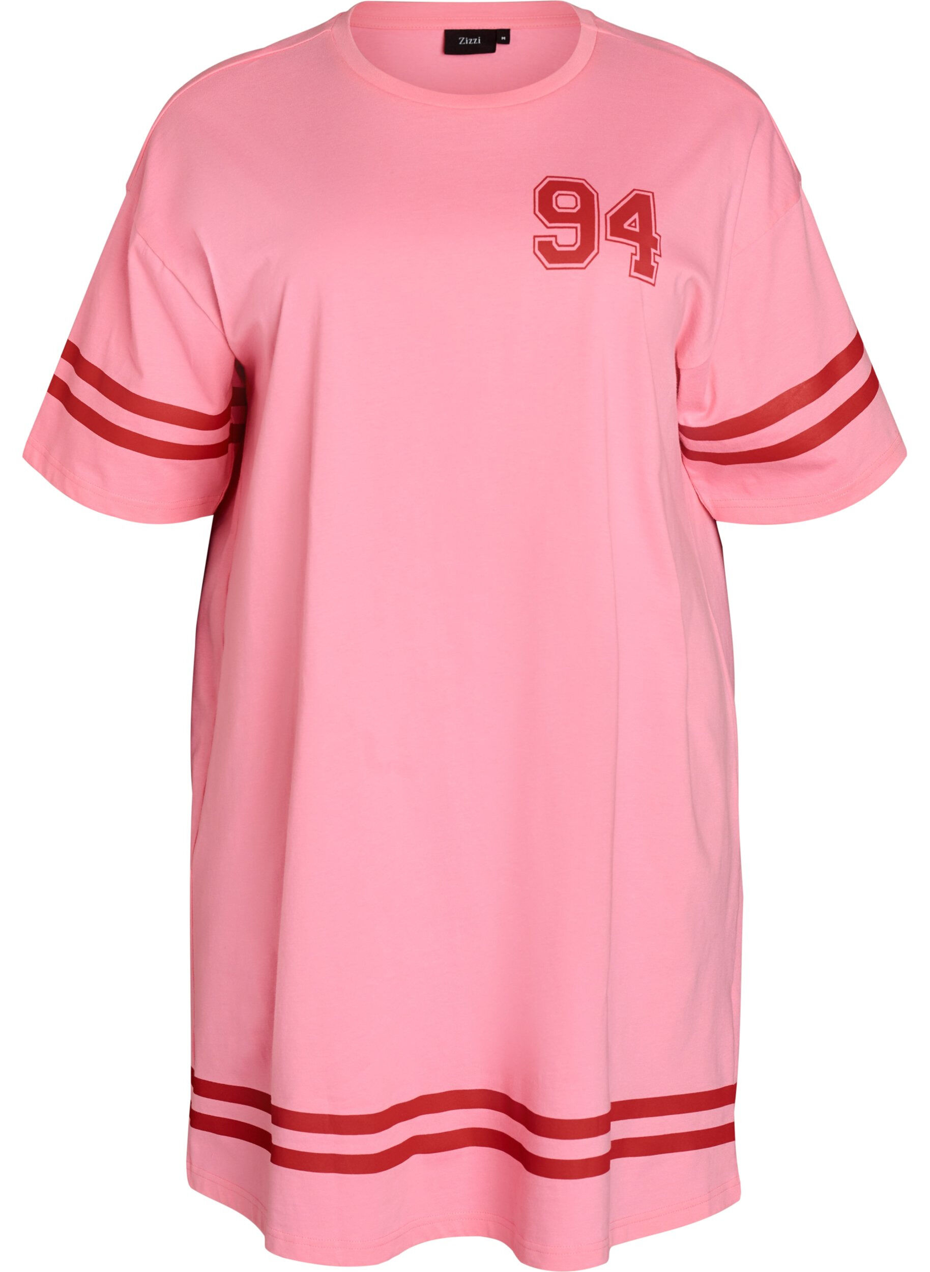 Kort T-shirtjurkje met sportieve details