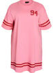 Kort T-shirtjurkje met sportieve details, Roze, Packshot image number 0