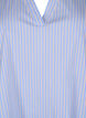 Gestreepte blouse met peplum en ruches, Blue Stripe, Packshot image number 2
