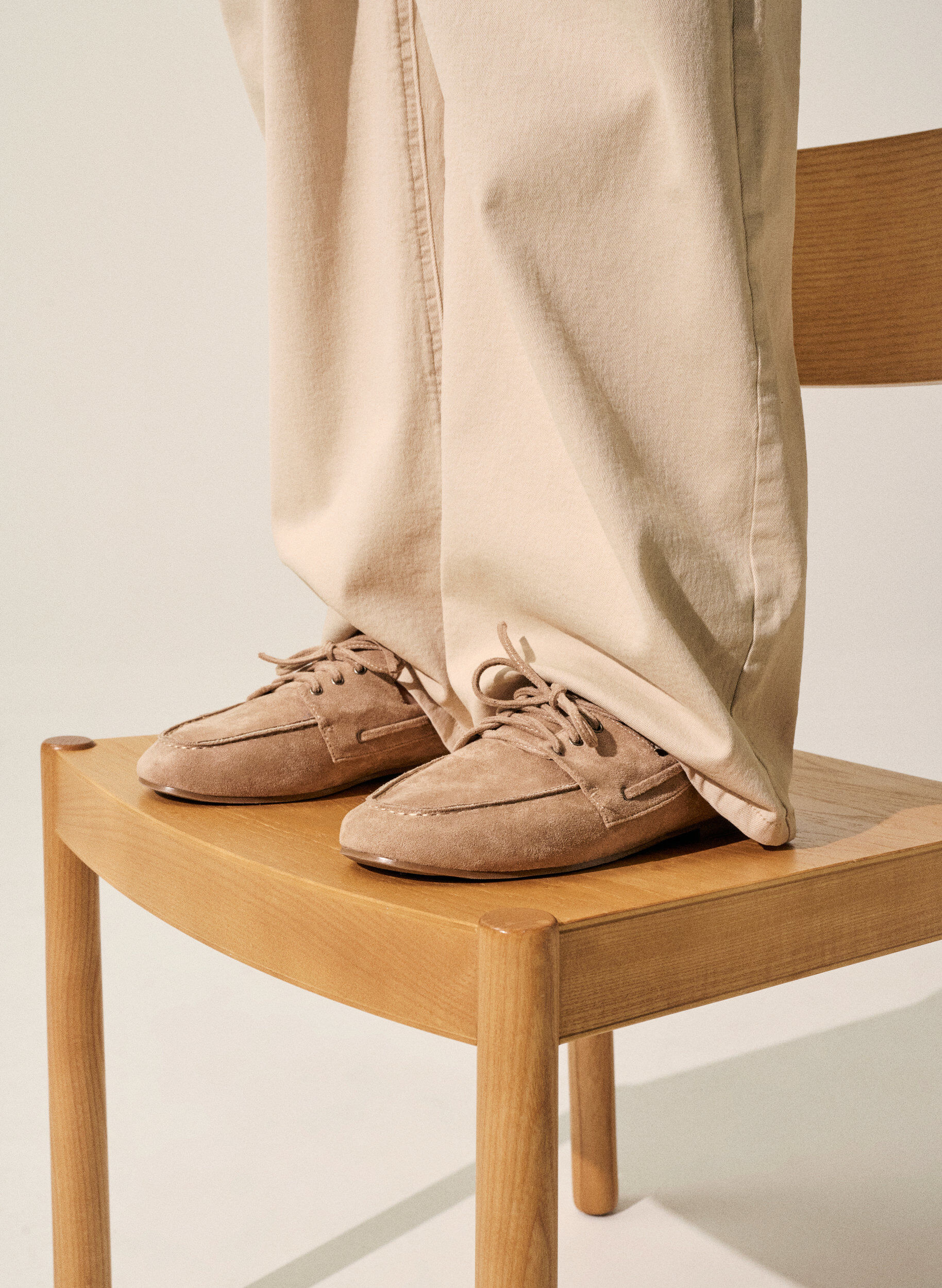 Zizzi Imitatie su&egrave;de mocassins, Beige, Image image number 0