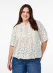 Blouse met print en 1/2 mouwen, Wit, Model image number 0