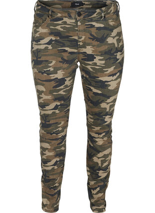 Amy jeans met print, Camouflage, Packshot image number 0