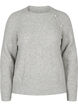 Gemêleerde pullover met parelknopen, Light Grey Melange, Packshot image number 0