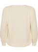 Jersey blouse met structuur en ballonsilhouet, Vanille, Packshot image number 1