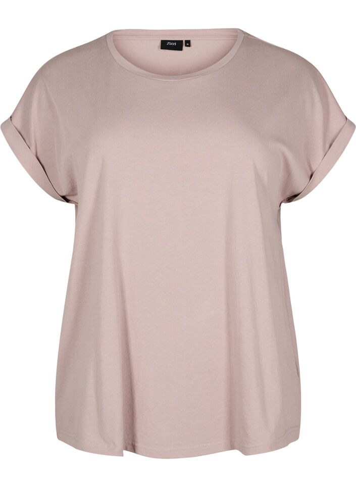 T-shirt met korte mouwen in een katoenmix, Rood, Packshot image number 0