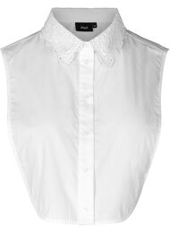 Losse blouse kraag met kant, Bright White