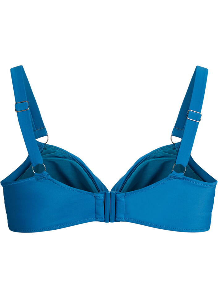 Bikini-bh met beugel en drapering, Blauw, Packshot image number 1