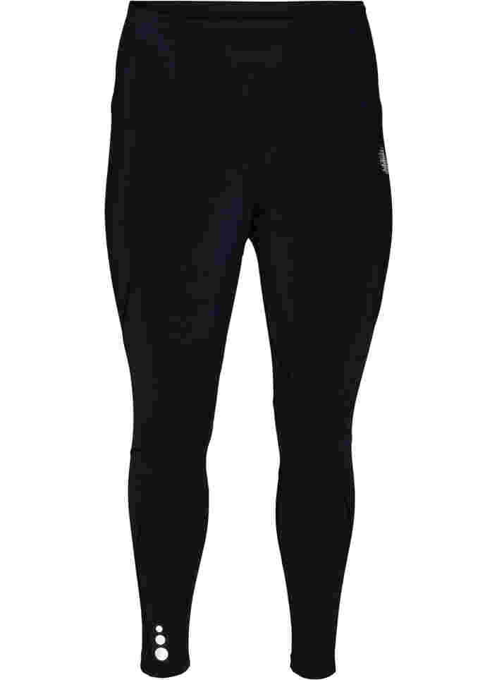 Cropped sportlegging met tummy-tuck effect, Black, Packshot image number 2