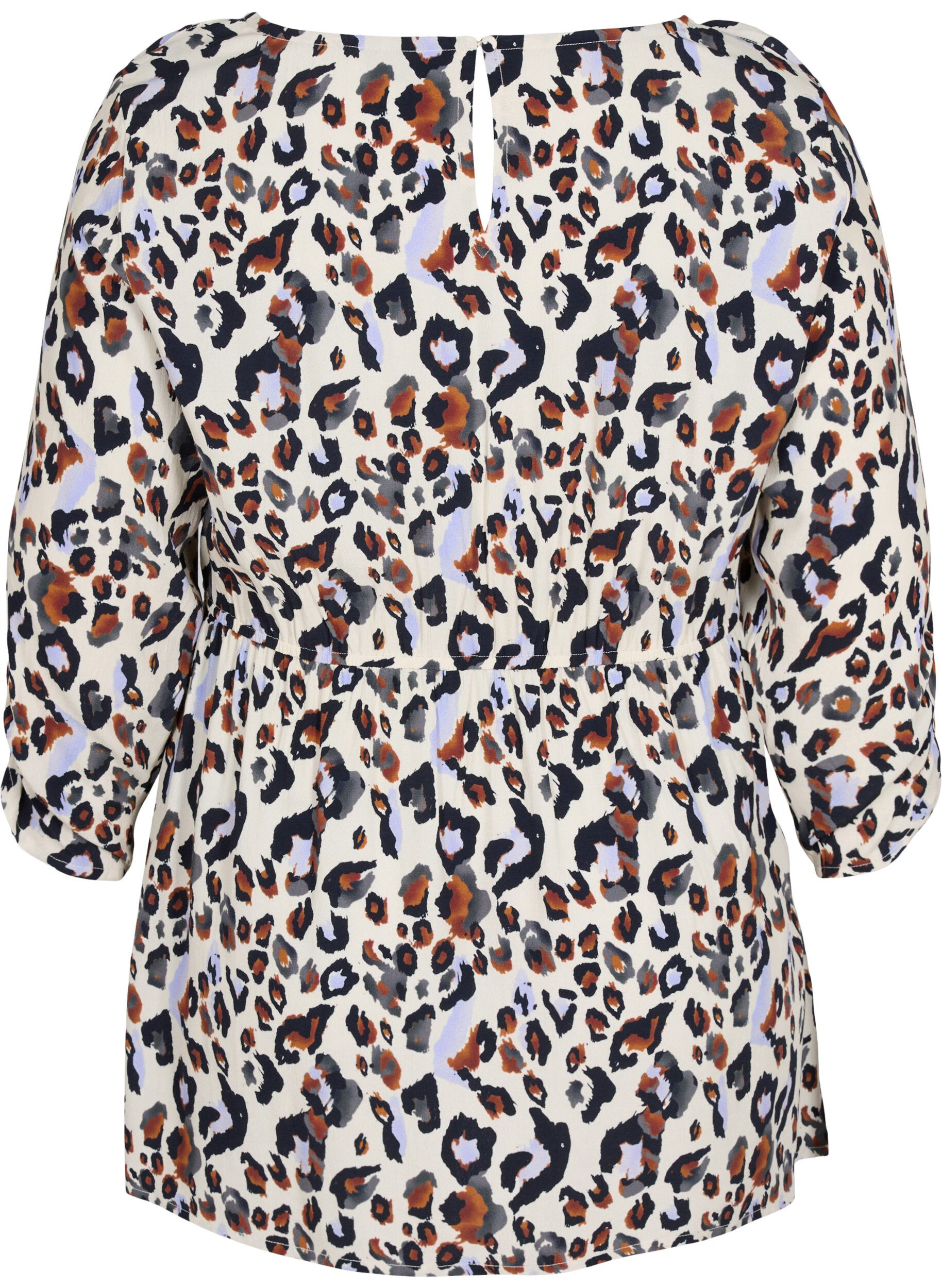 ZizziViscose zwangerschapstop met print, White Leo Print , Packshot image number 1