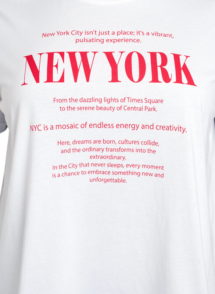 Basic katoenen T-shirt met ronde hals, Wit, Packshot image number 2