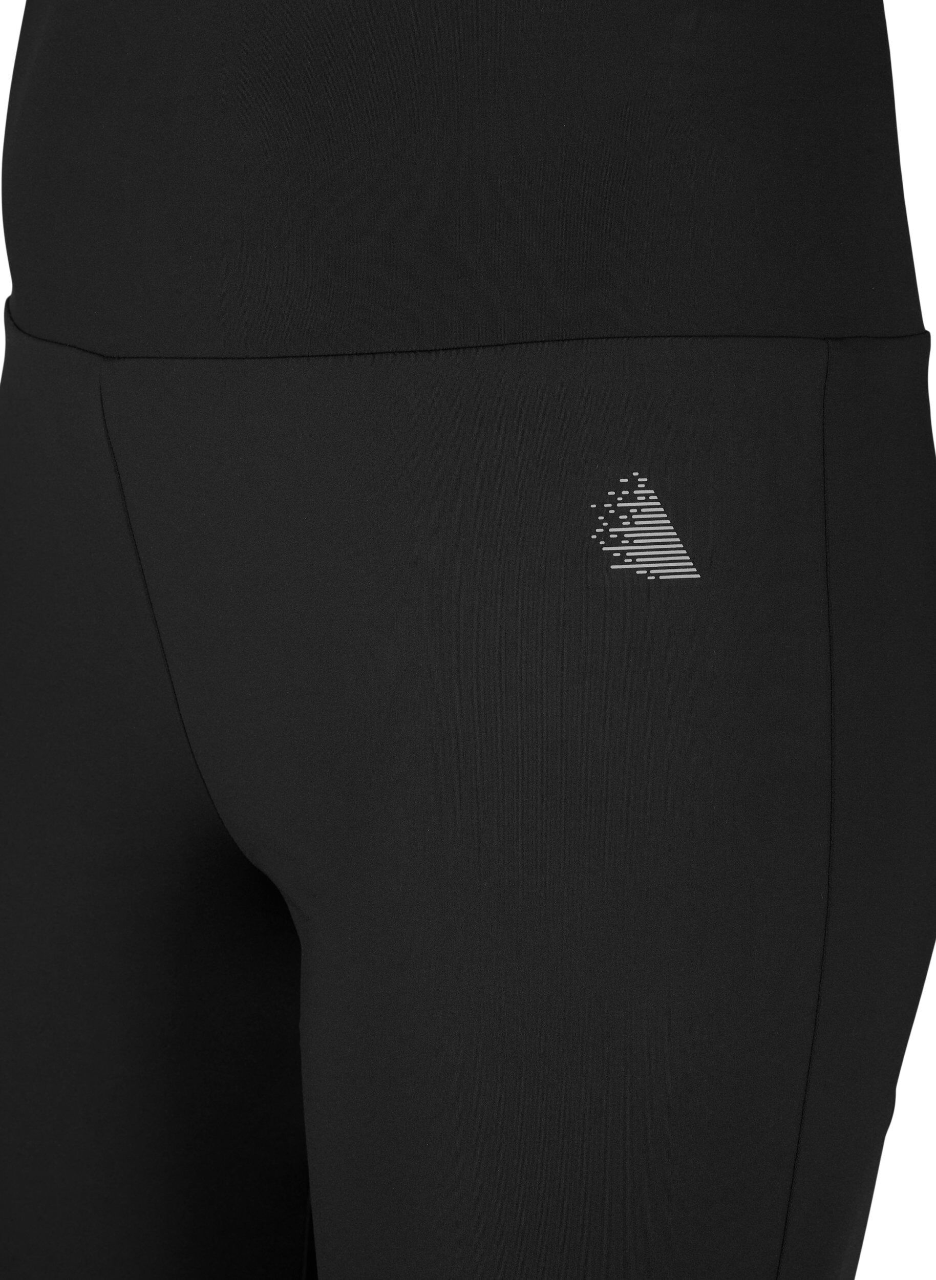 Zizzi Uitlopende trainingsbroek met hoge taille, Zwart, Packshot image number 2