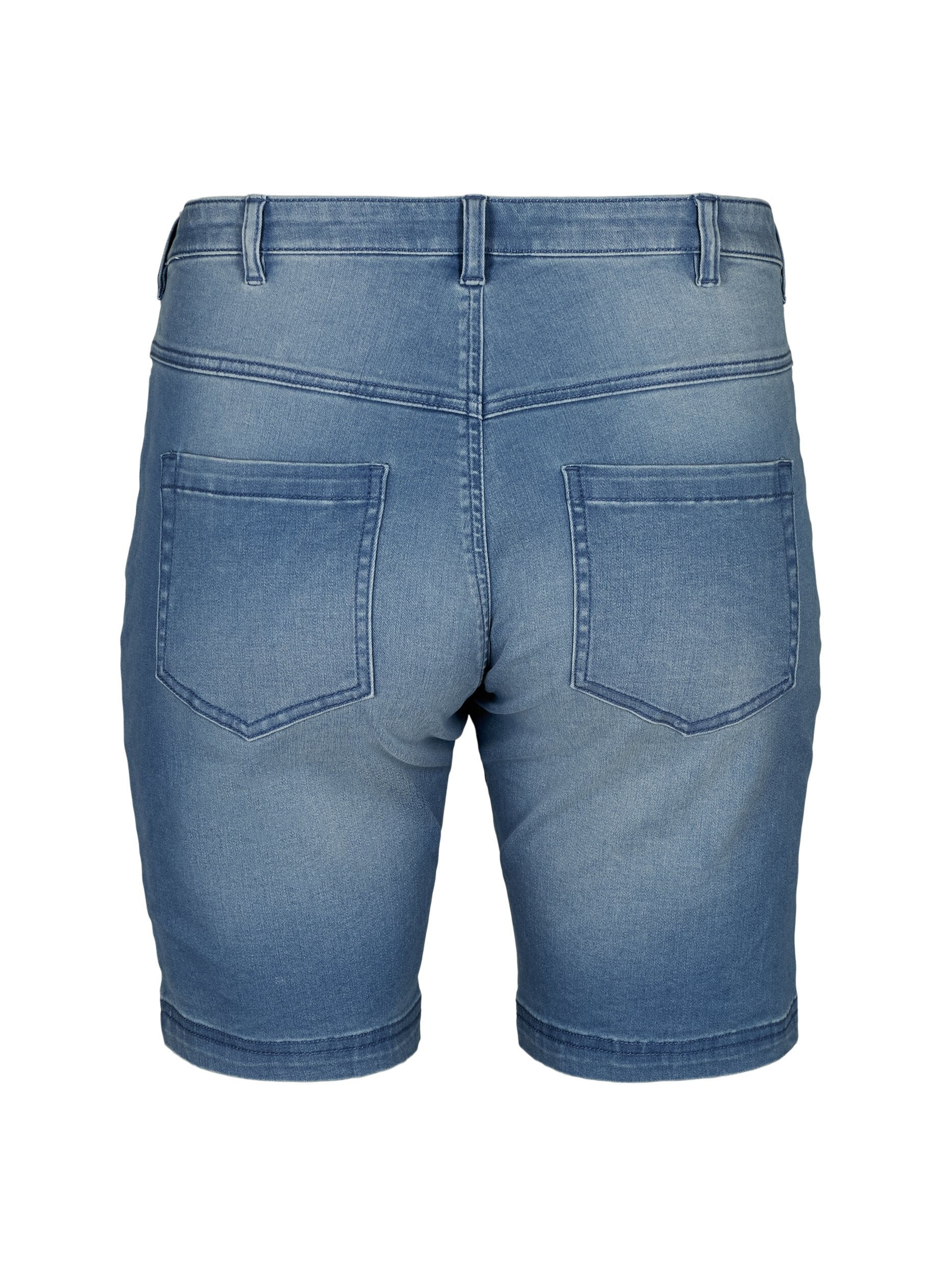 Zizzi Korte broek Emily, slim fit met normale taille, Blauw, Packshot image number 1
